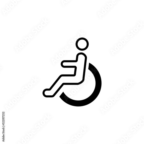 Disabled sign icon isolated on white background