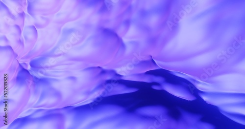 Abstract blue background wavy surface 3d rendering