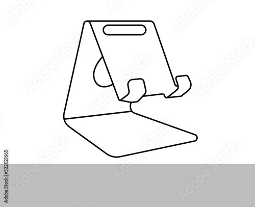 Mobile phone holder icon. outline mobile phone holder vector icon for web design isolated on white background. mobile stand vector design  free EPS download