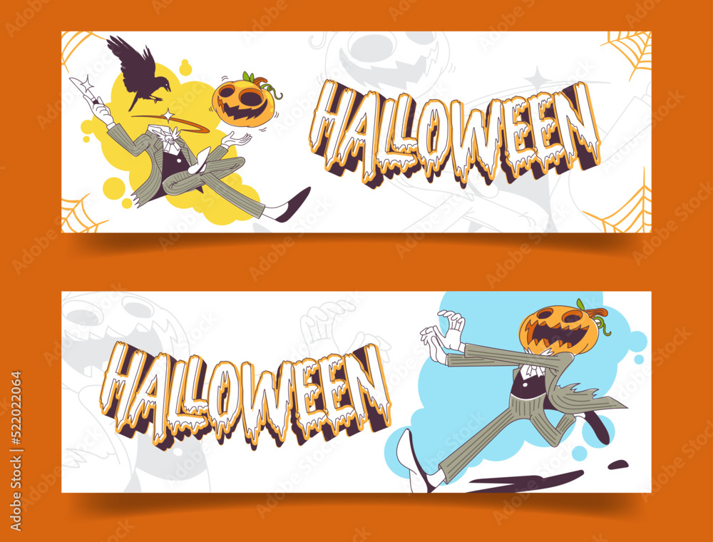 halloween banner vector illustration