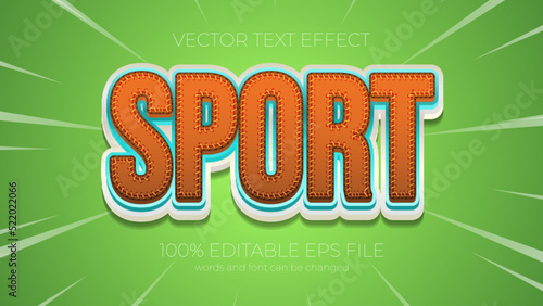 Sport editable neon text effect style, EPS editable text effect