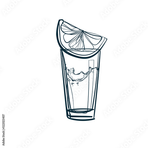 tequila lemon shot vector concept saying lettering hand drawn shirt quote line art simple monochrome