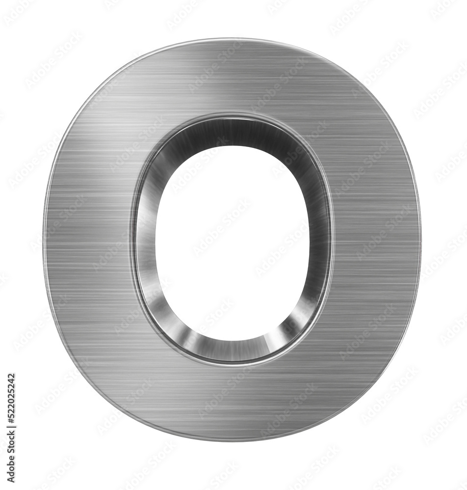 letter O 3d metal isolated on white - 3d rendering letter O 3d metal isolated on white - 3d rendering