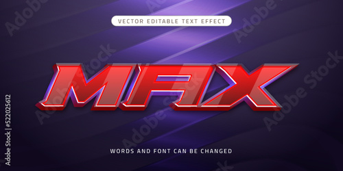 Red max text 3d style editable text effect