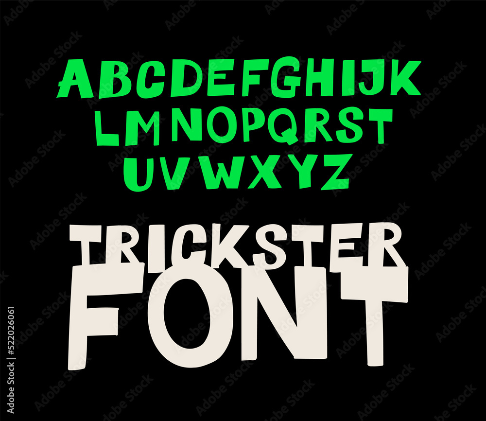 Usual display font for inscriptions. Latin capital letters. Alphabet for cheerful informal inscriptions. All letters are saved separately. Symbols for logos.