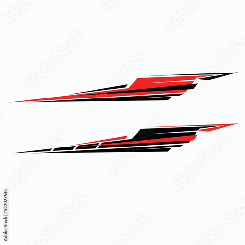 car wrapping decal design vector. car modification decals.
