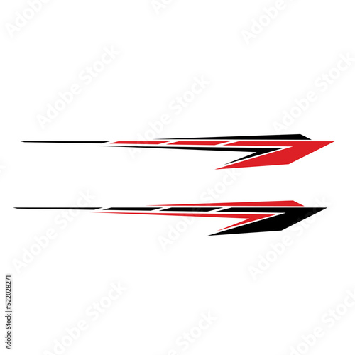 car wrapping decal template vector design. racing car body decals.
