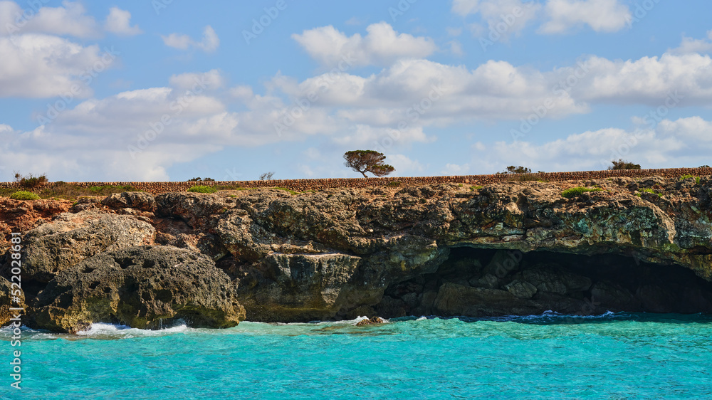 Beautiful rocky coast of Menorca island, Spain