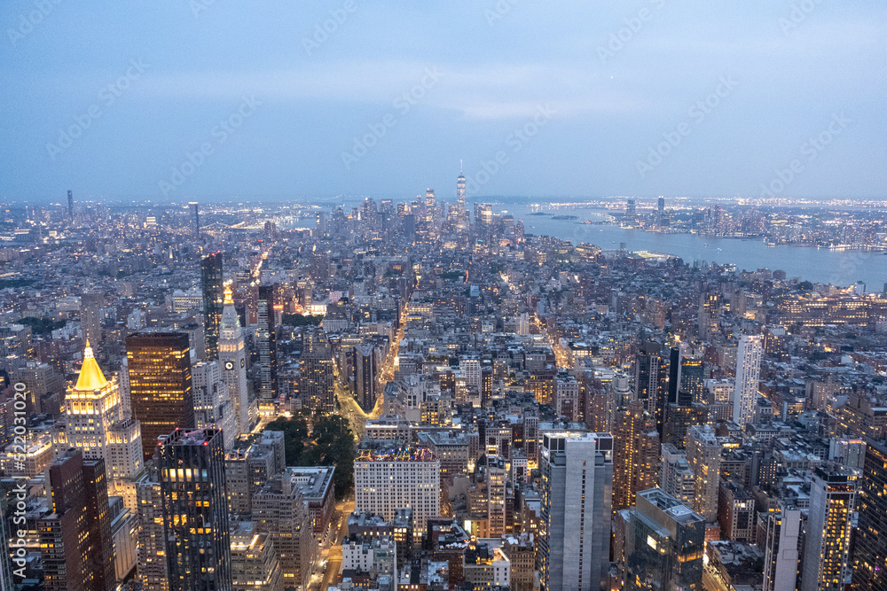 New York skyline night