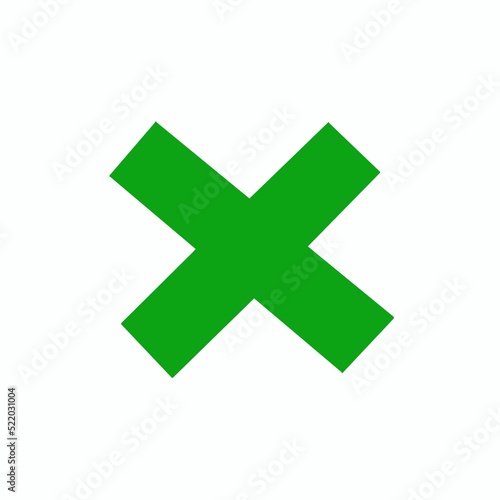 green cross mark