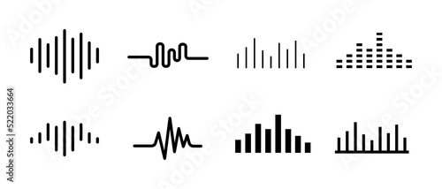 Sound wave. Audio Wave symbol. Vector illustration.