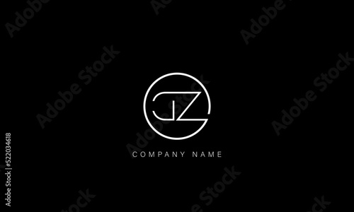 ZD, DZ Abstract Letters Logo Monogram