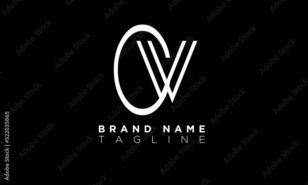 Alphabet letters Initials Monogram logo CV, VC, C and V Stock Vector ...