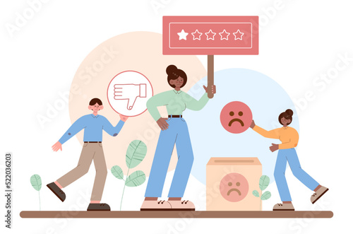 Complaint concept. Dissatisfaction of product or service,