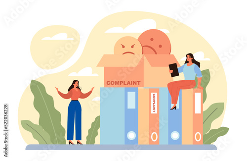 Complaint concept. Dissatisfaction of product or service,