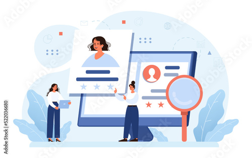 Human resources concept. Idea of recruitment and job management.