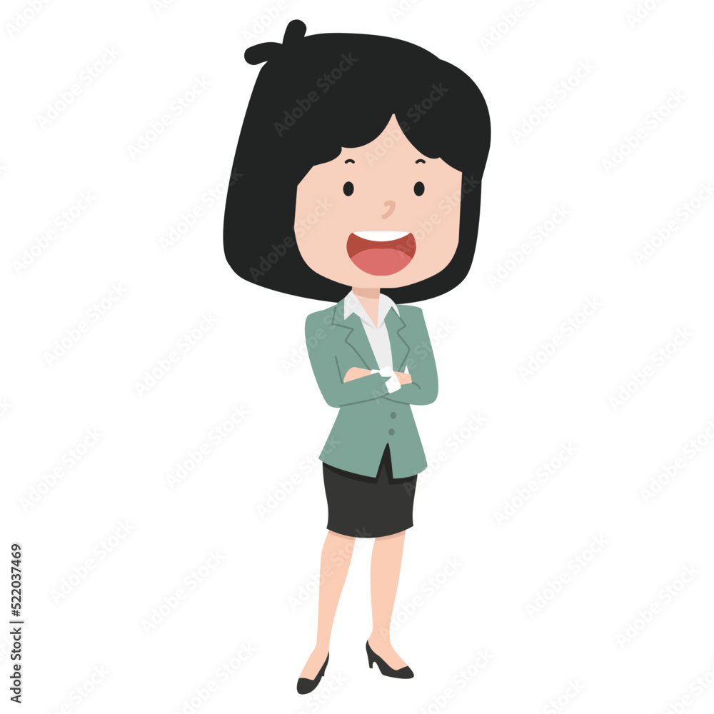 business womanman standing with crossed arms business womanman standing with crossed arms