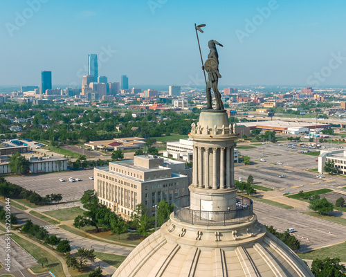 Aerial View of Oklahoma City Capitol Building photo