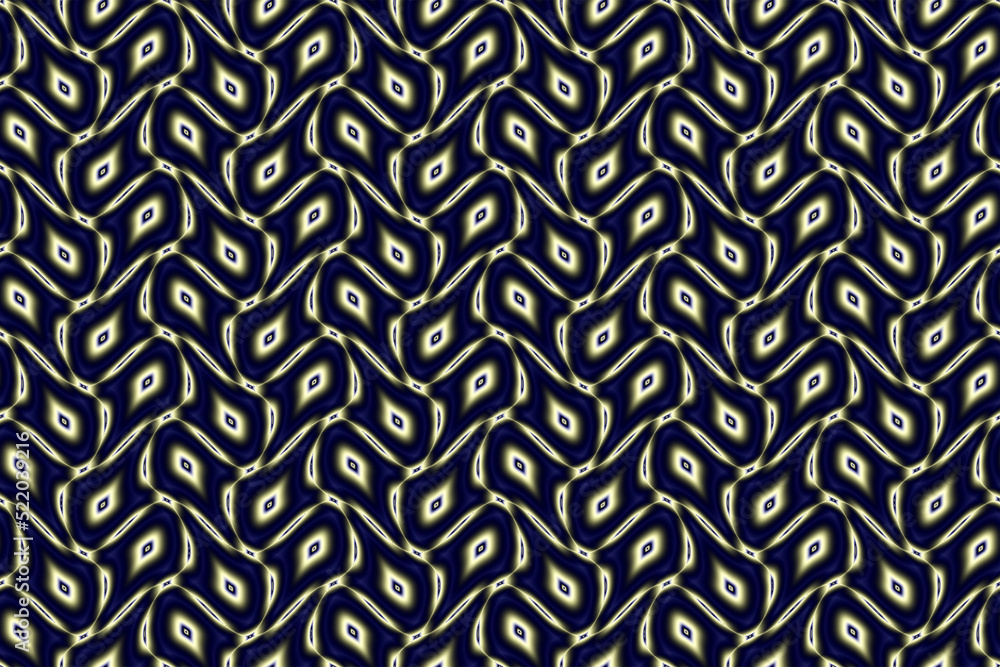 geometric seamless yellow-blue symmetrical abstract mosaic pattern, texture, design