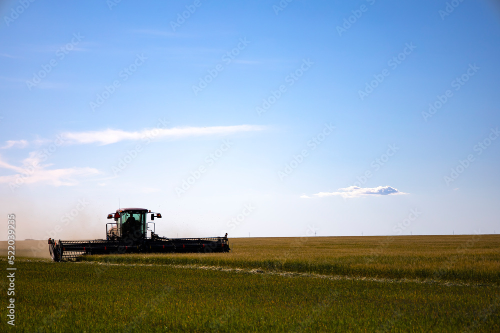 Agricultural machinery in operation in the fields. A new trend in technology. Agricultural machinery in operation in the fields. A new trend in technology.