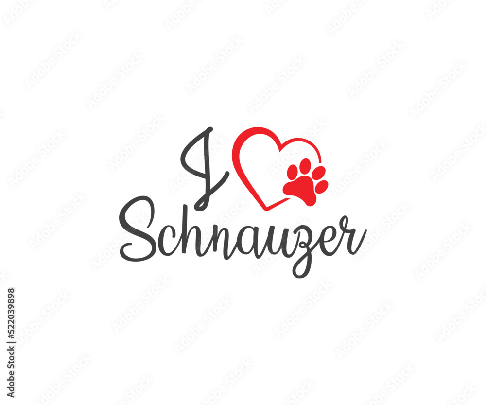 I love Schnauzer. Beagle SVG, Dog Lover SVG, Beagle Dog quotes, Beagle t-shirt design, Dog silhouette SVG, Dog breed SVG, Beagle mom