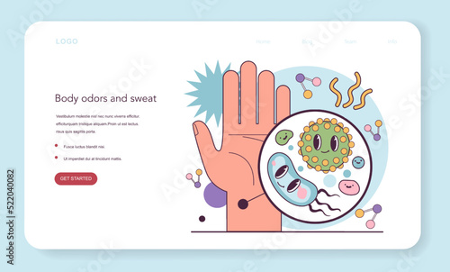 Excessive sweating or hyperhidrosis concept. Sweat problem
