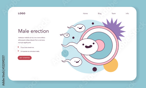 Female egg cell and sperm cell. Ovum insemination and spermatozoon