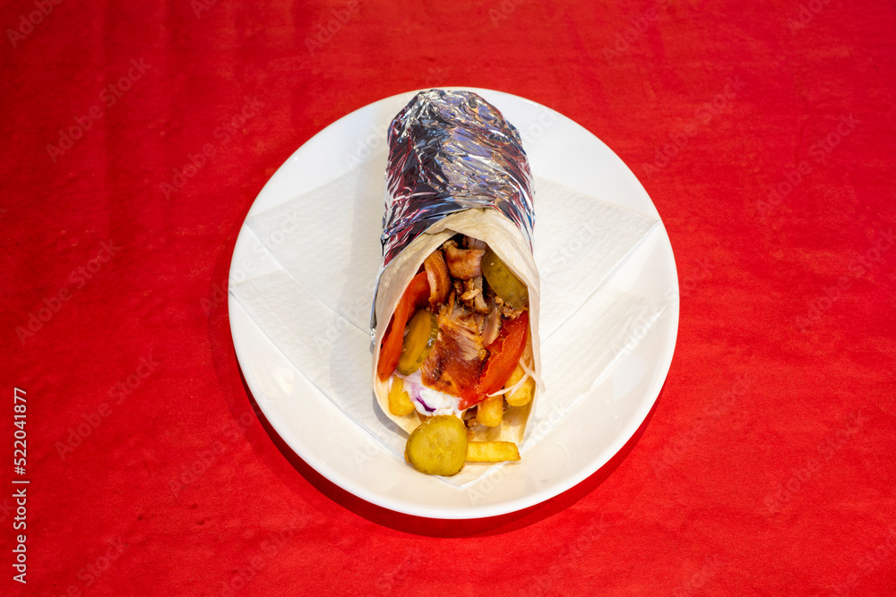 Chicken shawarma wrap. Chicken shawarma wrap.