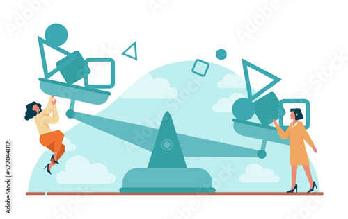 Balance concept. Idea of stability challenge, abstract, business