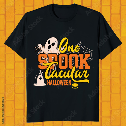 one spook tacular hello ween t-shirt design