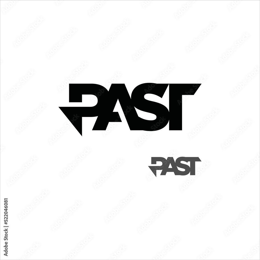 negative space logo design idea for past letter negative space logo design idea for past letter