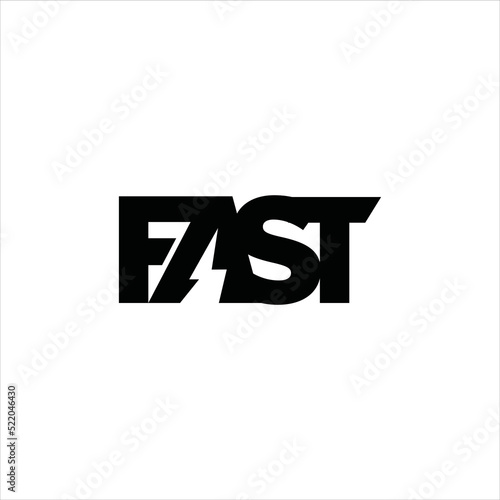  logo design idea for fast letter