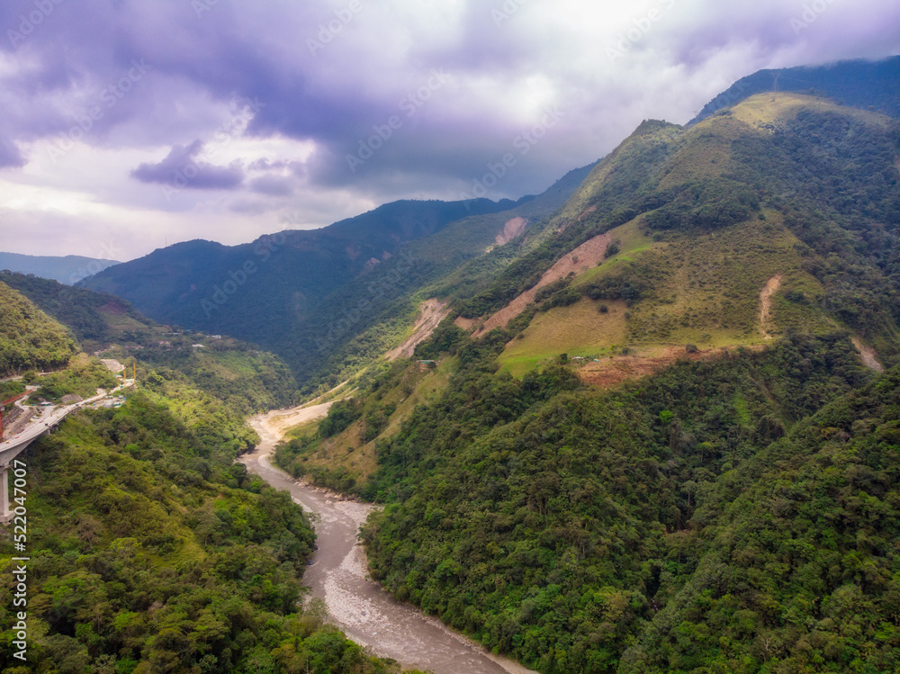 Obraz premium landscapes from the mountains and roads to villavicencio meta