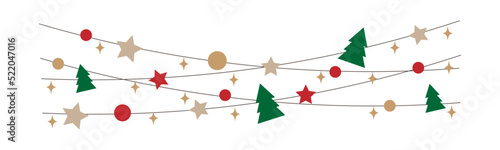 christmas decoration, illustration, flat, simple, organic,doodle, red, green,