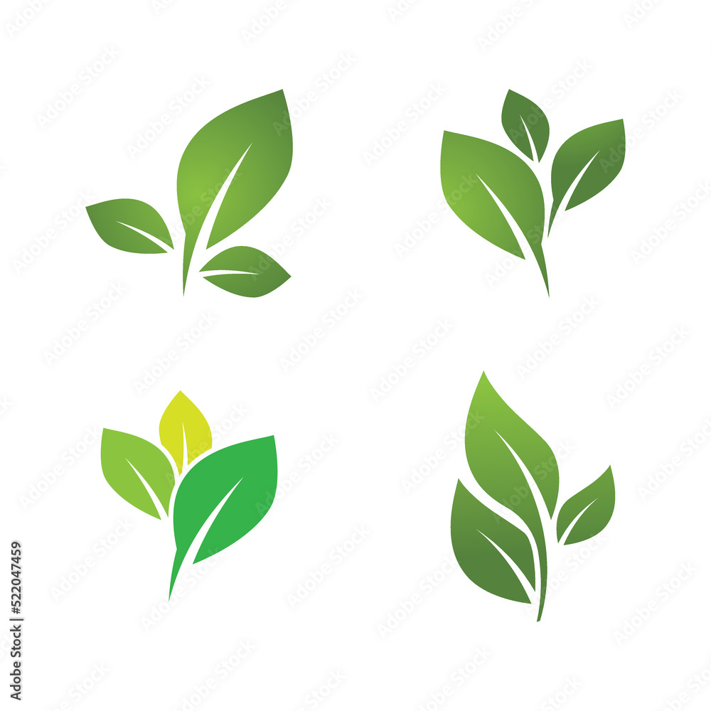 Logos of green leaf ecology nature element vector Logos of green leaf ecology nature element vector