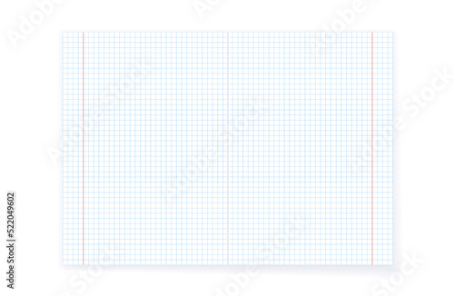 Checkered paper sheet
