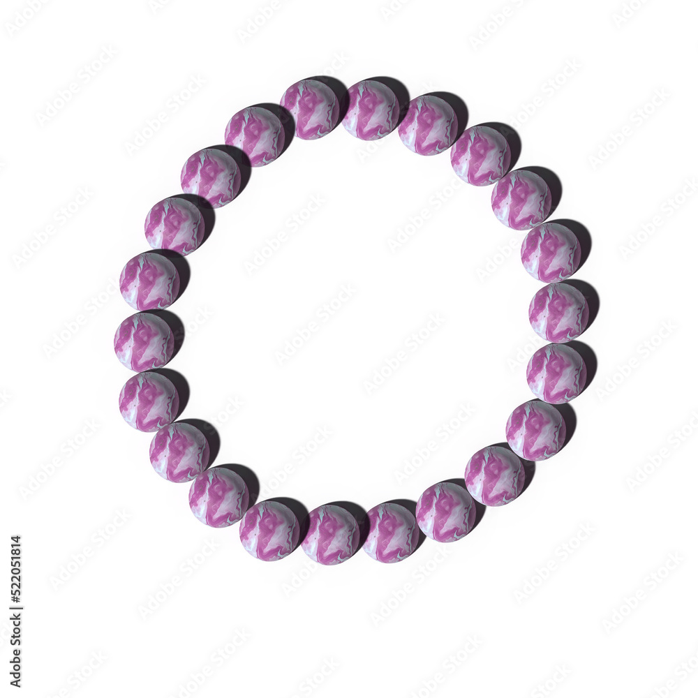 Obraz premium 3D Realistic beaded bracelet flat icon. You can be used beaded bracelet icon for several purposes.