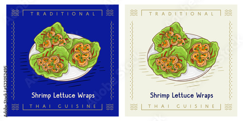 Thai Mini Shrimp Lettuce Wraps - Thailand food