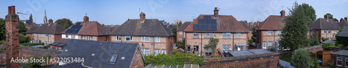 row of houses, panorama, england, ipswich, great brittain, suffolk, uk,