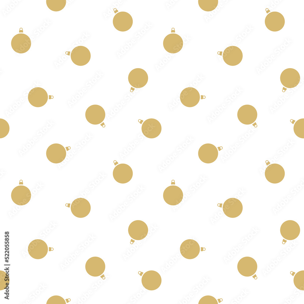 golden seamless pattern with christmas balls, great for wrapping, textile, wallpaper, greeting card- vector illustration golden seamless pattern with christmas balls, great for wrapping, textile, wallpaper, greeting card- vector illustration