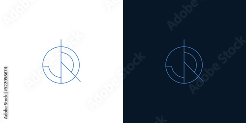 Modern and professional JR initials abstract logo design 3