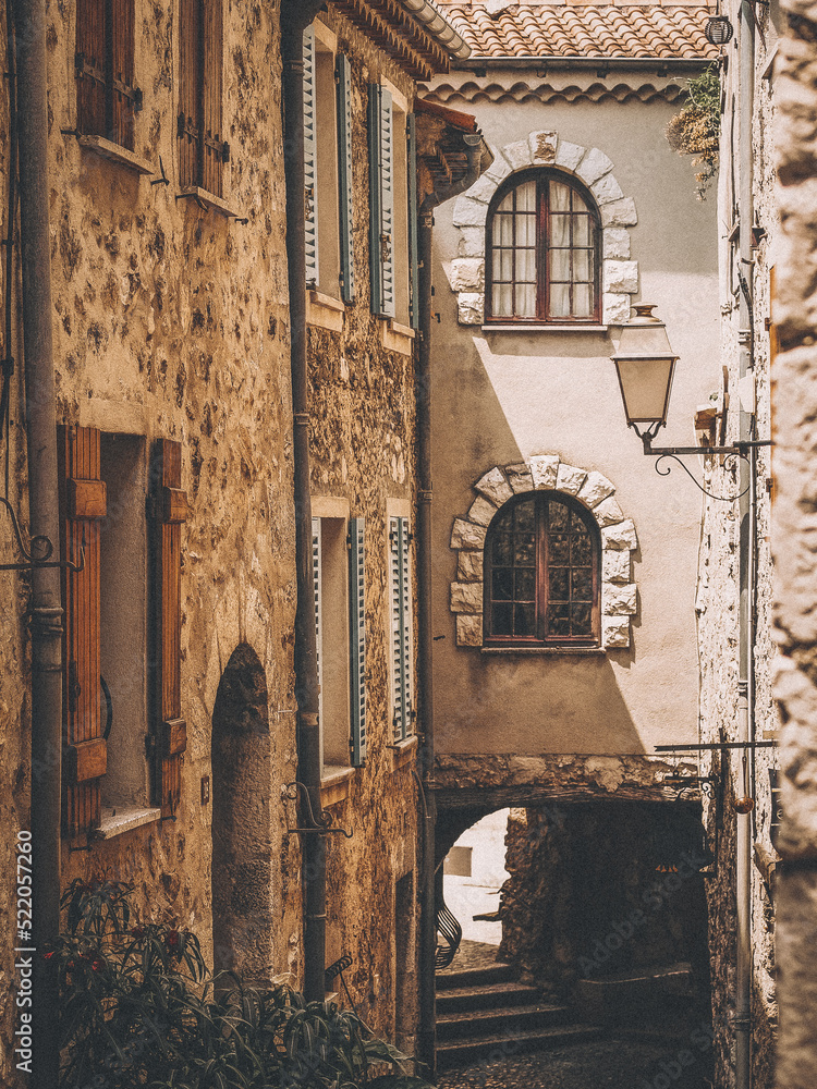 Φωτογραφία Streets of the Old Town St Agnes, Cote Dazur, Provence, France, Provence-Alpes-C