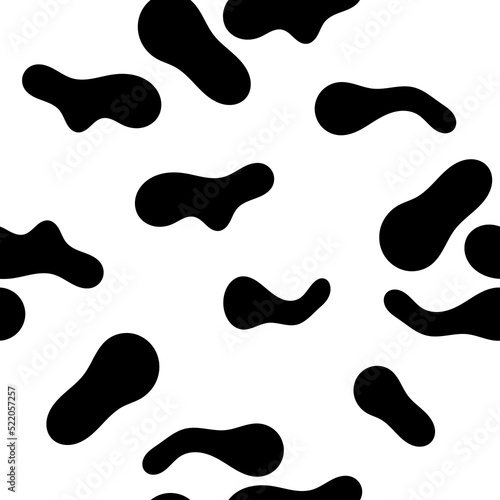 black and white footprint silhouette seamless pattern