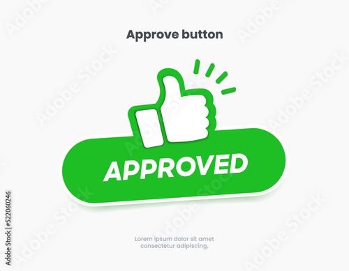 Accept, confirm, verified, approved label badge flag button for mobile app, website, UI UX, promotion. High quality vector illustration EPS10