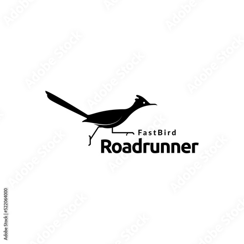run roadrunner logo design vector photo