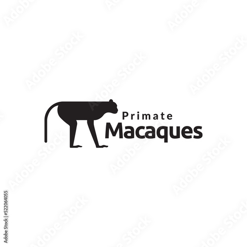primate macaque monkey logo design