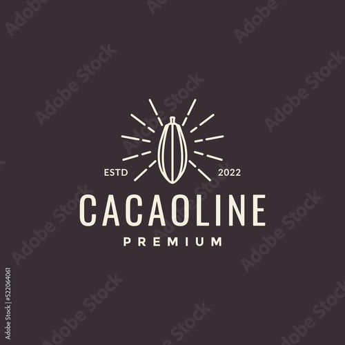fruit cacao hipster logo design