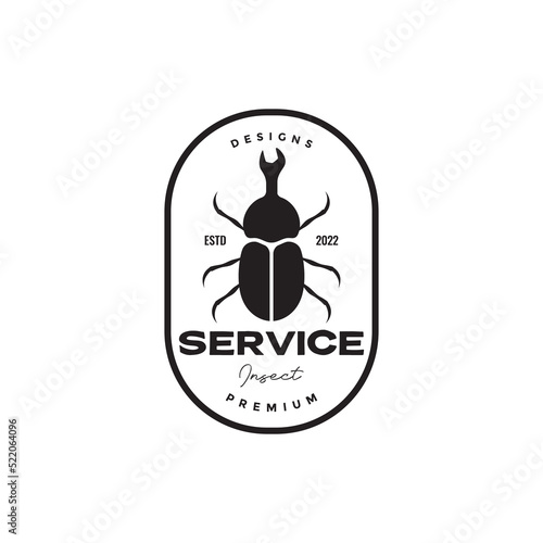 beetle service badge logo design