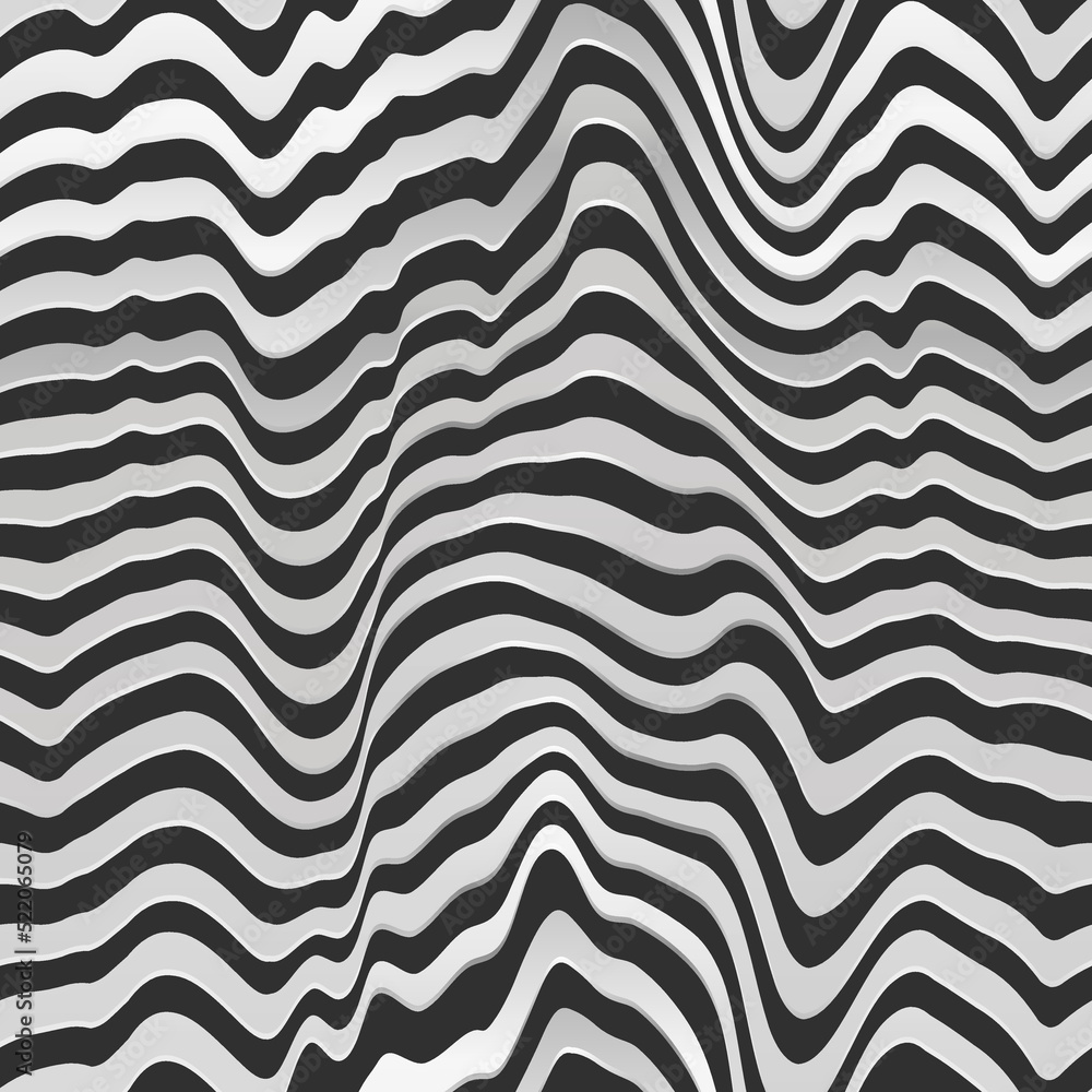 Metallic curved lines with chrome effect. Seamless pattern Metallic curved lines with chrome effect. Seamless pattern