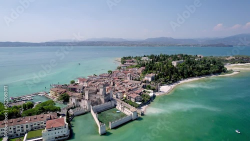 Aerial of Sirmione at Lake Garda (Provinz Brescia, Region Lombardei) Italy